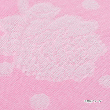 ご挨拶用名入れフェイスタオル(カラー水玉) /日本製（200匁) /1色刷り
